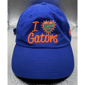 University of Florida Gators Blue Women's Hat Cap Gem Heart Love Embroidered